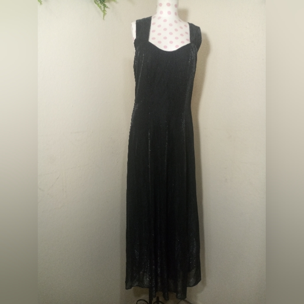 All that Jazz Black Sleeveless Cocktail Maxi Dress